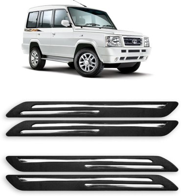 RWT Stainless Steel, Plastic Car Bumper Guard(Black, Silver, Pack of 4, Tata, Sumo)