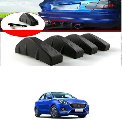PRTEK Plastic Car Bumper Guard(Black, Pack of PACK OF 4, Maruti, Universal For Car)