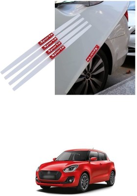 PRTEK Plastic, Rubber Car Door Guard(White, Red, Pack of 4, Maruti, Swift, Universal For Car)