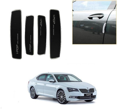 arneja trading company Plastic, Carbon Steel Car Door Guard(Black, Pack of 4, Skoda, Superb)