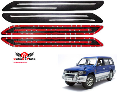 CuboDePlato Rubber Car Bumper Guard(Black, Pack of 4, Mitsubishi, Pajero)