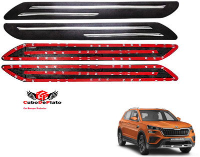 CuboDePlato Rubber Car Bumper Guard(Black, Pack of 4, Skoda, Universal For Car)