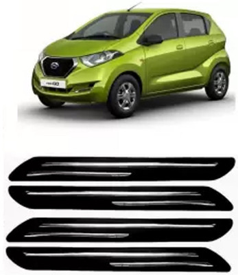 OOLTAH PAHIYA Plastic Car Bumper Guard(Black, Silver, Pack of 4, Datsun, Universal For Car)