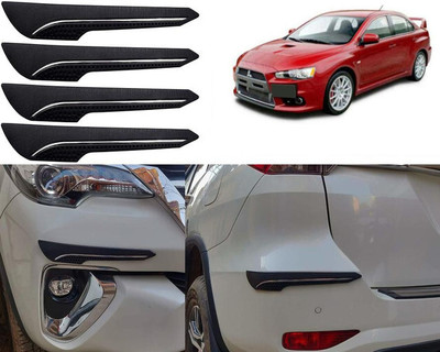 Selifaur Rubber Car Bumper Guard(Black, Pack of 4, Mitsubishi, Outlander)