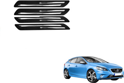 FORSONS Rubber Car Bumper Guard(Black, Pack of 4 pcs Double Chrome Bumper Protector, Volvo, V40)