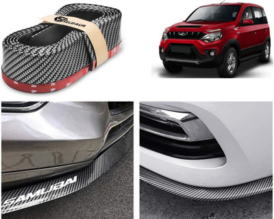 Selifaur Rubber Car Bumper Guard(Black, Grey, Pack of 1 Pcs Car Bumper Guard for Nuvo Sport, Mahindra, Universal For Car)