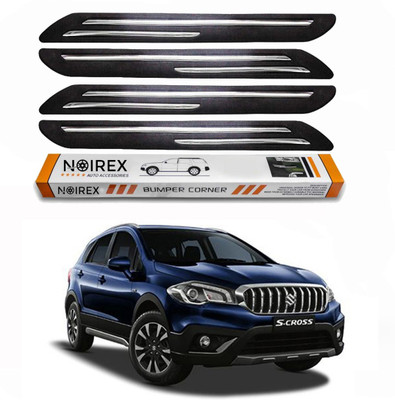ZIMBER Rubber, Stainless Steel Car Bumper Guard(Black, Pack of Pack Of 4, Universal For Car, S-Cross)