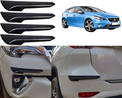 Selifaur Rubber Car Bumper Guard(Black, Pack of 4, Volvo, V60)