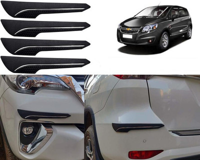Selifaur Rubber Car Bumper Guard(Black, Pack of 4, NA, Universal For Car)