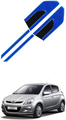 PRTEK Plastic Car Bumper Guard(Blue, Pack of 4, Hyundai, i20)