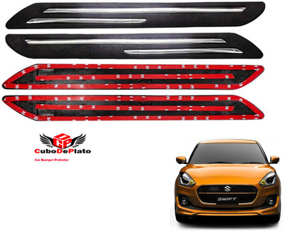 CuboDePlato Rubber Car Bumper Guard(Black, Pack of 4, Maruti, New Swift)
