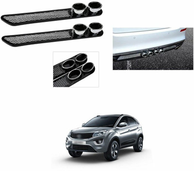 PROEDITION Plastic, Stainless Steel, Microfibre Car Bumper Guard(Black, Grey, Pack of 2, Tata, Universal For Car)