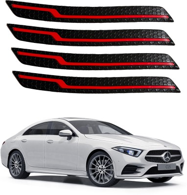 Oshotto Rubber Car Bumper Guard(Black, Red, Pack of 4, Mercedes Benz, CLS-Class)