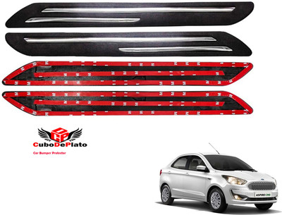 CuboDePlato Rubber Car Bumper Guard(Black, Pack of 4, Ford, Aspire)