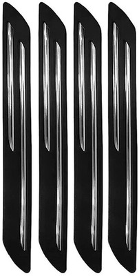 Mr fix Silver Plated, Rubber Car Bumper Guard(Black, Silver, Pack of 4, Mercedes Benz, GLK-Class)