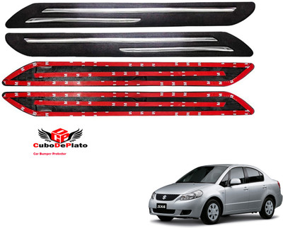 CuboDePlato Rubber Car Bumper Guard(Black, Pack of 4, Maruti, SX4)