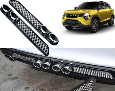 Selifaur Rubber, Aluminium Car Bumper Guard(White, Black, Pack of 2, Mahindra, XUV)