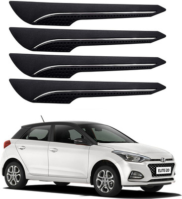 Oshotto Rubber Car Bumper Guard(Black, Pack of 4, Hyundai, Elite i20)