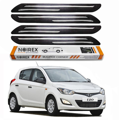 ZIMBER Rubber, Stainless Steel Car Bumper Guard(Black, Pack of Pack Of 4, Hyundai, i20)