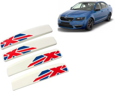 Selifaur Rubber, Silicone Car Door Guard(White, Red, Pack of 4, Skoda, Octavia)