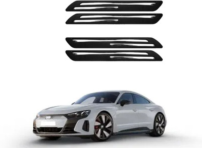Shopone Rubber Car Bumper Guard(Black, Silver, Pack of 1, Audi, Universal For Car)