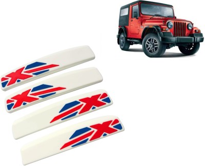 Selifaur Rubber, Silicone Car Door Guard(White, Red, Pack of 4, Mahindra, Thar)