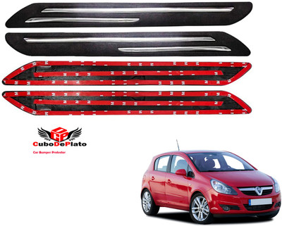 CuboDePlato Rubber Car Bumper Guard(Black, Pack of 4, Opel, Corsa)