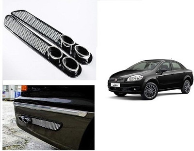 After cars Plastic Car Bumper Guard(Black, Pack of 2, Fiat, Linea)