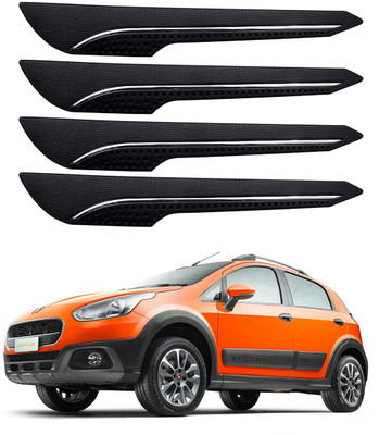 Oshotto Rubber Car Bumper Guard(Black, Pack of 4, Fiat, Avventura)