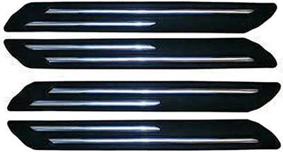 Mr fix Silver Plated, Rubber Car Bumper Guard(Black, Silver, Pack of 4, BMW, 3 Series)