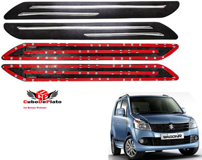CuboDePlato Rubber Car Bumper Guard(Black, Pack of 4, Maruti, WagonR)