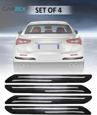 CARZEX Microfibre, Rubber Car Bumper Guard(Black, Pack of 4, Maruti, Baleno)