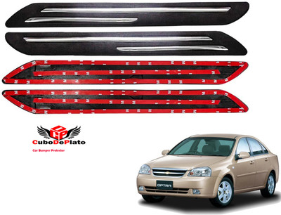 CuboDePlato Rubber Car Bumper Guard(Black, Pack of 4, Chevrolet, Optra)