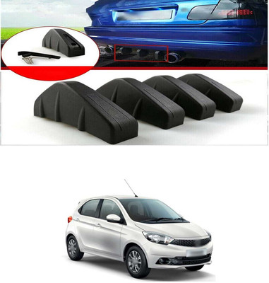 PRTEK Plastic Car Bumper Guard(Black, Pack of PACK OF 4, Tata, Universal For Car)