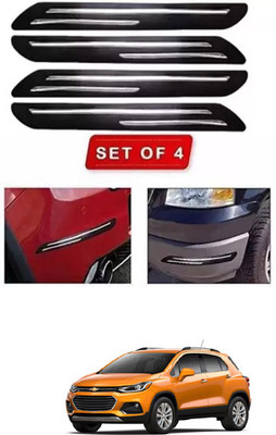 RONISH Microfibre, Silicone, Stainless Steel, Rubber Car Bumper Guard(Black, Silver, Pack of 4, Chevrolet, Universal For Car)