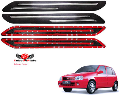CuboDePlato Rubber Car Bumper Guard(Black, Pack of 4, Maruti, Zen)