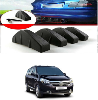 PRTEK Plastic Car Bumper Guard(Black, Pack of PACK OF 4, Renault, Lodgy)