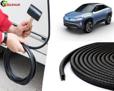 NAKCA Carbon Steel Car Door Guard(Black, Pack of 1, Tata, NA)