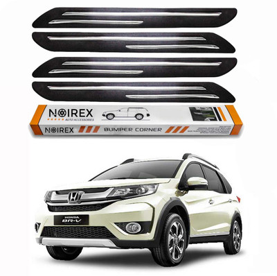ZIMBER Rubber, Stainless Steel Car Bumper Guard(Black, Pack of Pack Of 4, Honda, Brio)