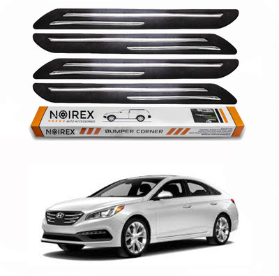 ZIMBER Rubber, Stainless Steel Car Bumper Guard(Black, Pack of Pack Of 4, Hyundai, Sonata)