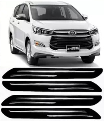 OOLTAH PAHIYA Plastic Car Bumper Guard(Black, Silver, Pack of 4, Toyota, Universal For Car)