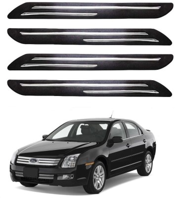 FitX Rubber, Carbon Steel Car Bumper Guard(Black, Silver, Pack of 4, Ford, Fusion)