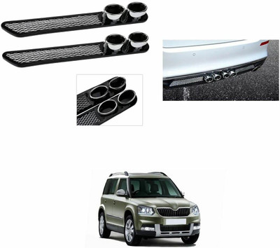 PROEDITION Plastic, Stainless Steel, Microfibre Car Bumper Guard(Black, Pack of 2, Skoda, Yeti)