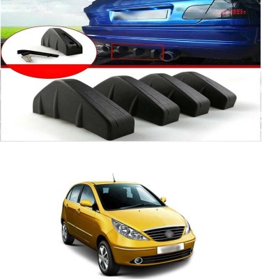 PRTEK Plastic Car Bumper Guard(Black, Pack of PACK OF 4, Tata, Indica Vista)