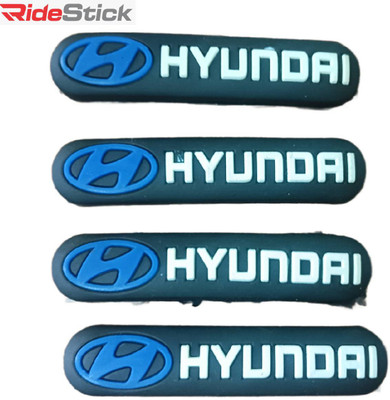 RideStick Rubber Car Door Guard(Black, Blue, Pack of 4, Universal For Car, NA)