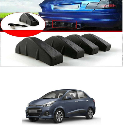 PRTEK Plastic Car Bumper Guard(Black, Pack of PACK OF 4, Hyundai, Xcent)