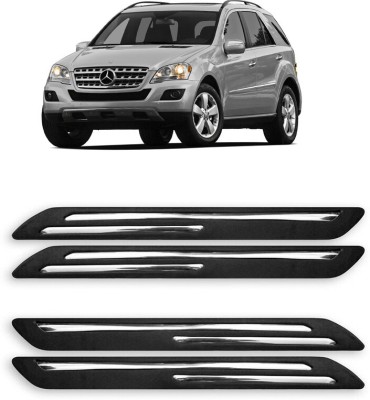 RWT Stainless Steel, Plastic Car Bumper Guard(Black, Silver, Pack of 4, Mercedes Benz, ML)