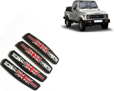 Selifaur Silicone, Rubber Car Door Guard(Black, Red, Pack of 4, Maruti, Gypsy MG-410)