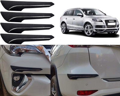 Selifaur Rubber Car Bumper Guard(Black, Pack of 4, Audi, R8)