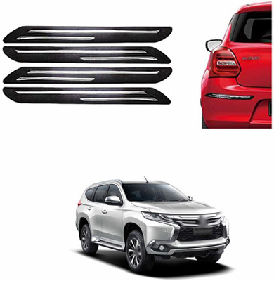 PROEDITION Plastic, Rubber Car Bumper Guard(Black, Pack of 4, Mitsubishi, Pajero Sport)